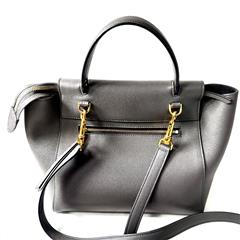 Celine Micro Belt Bag Gray Leather Handbag Shoulder Crossbody